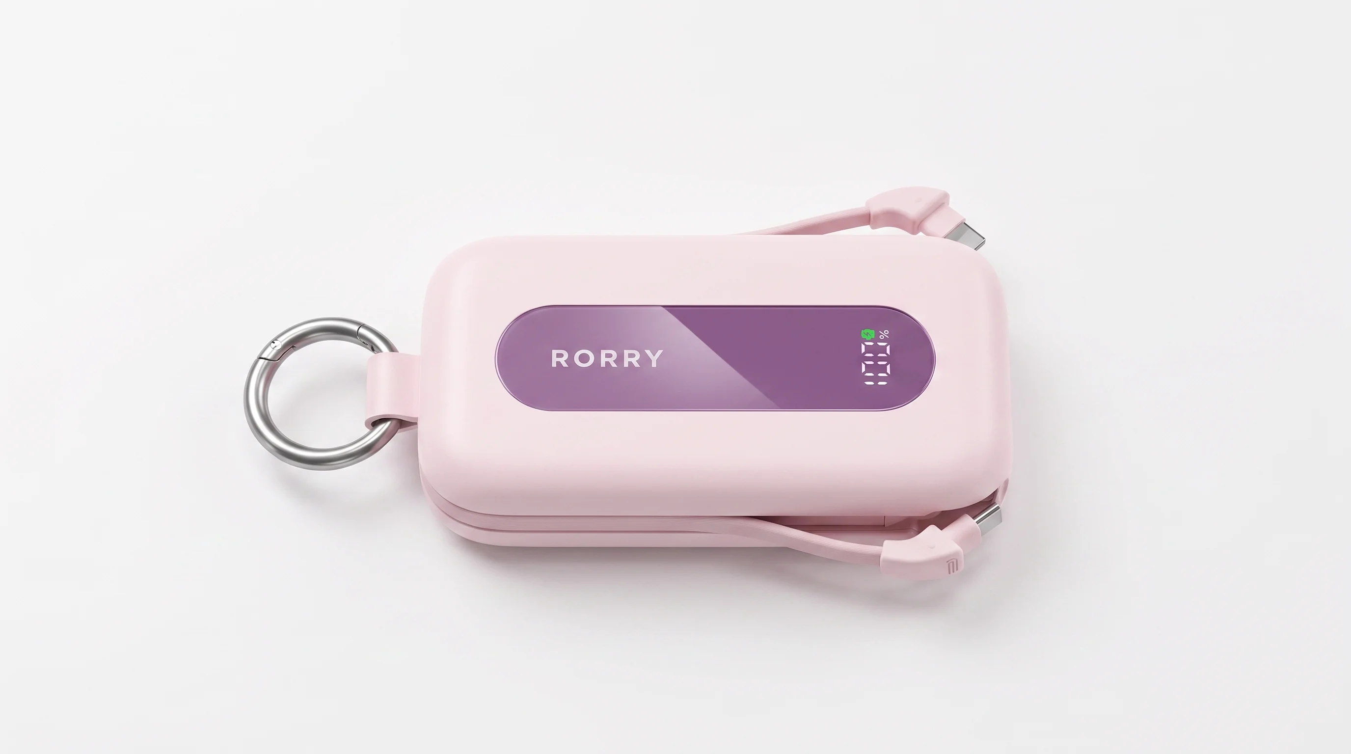 RORRY Mini Portable Charger Pink Compact Power Bank