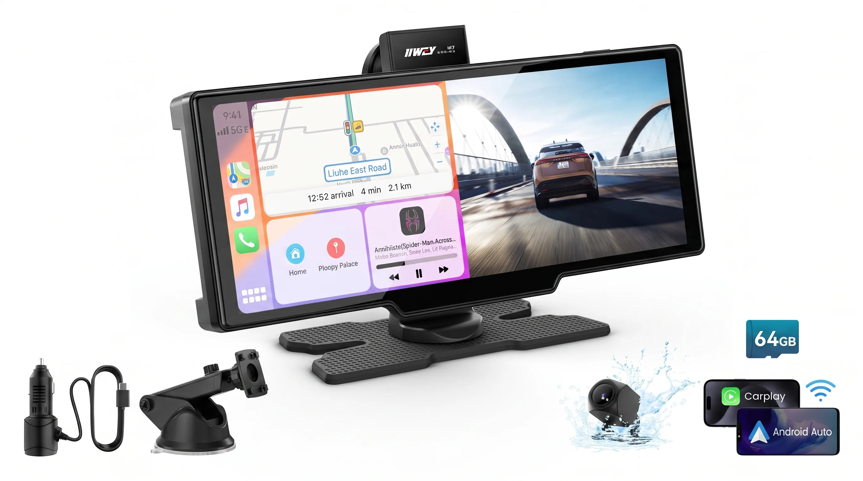 IIWEY iK7 10 Inch Wireless Apple CarPlay Screen