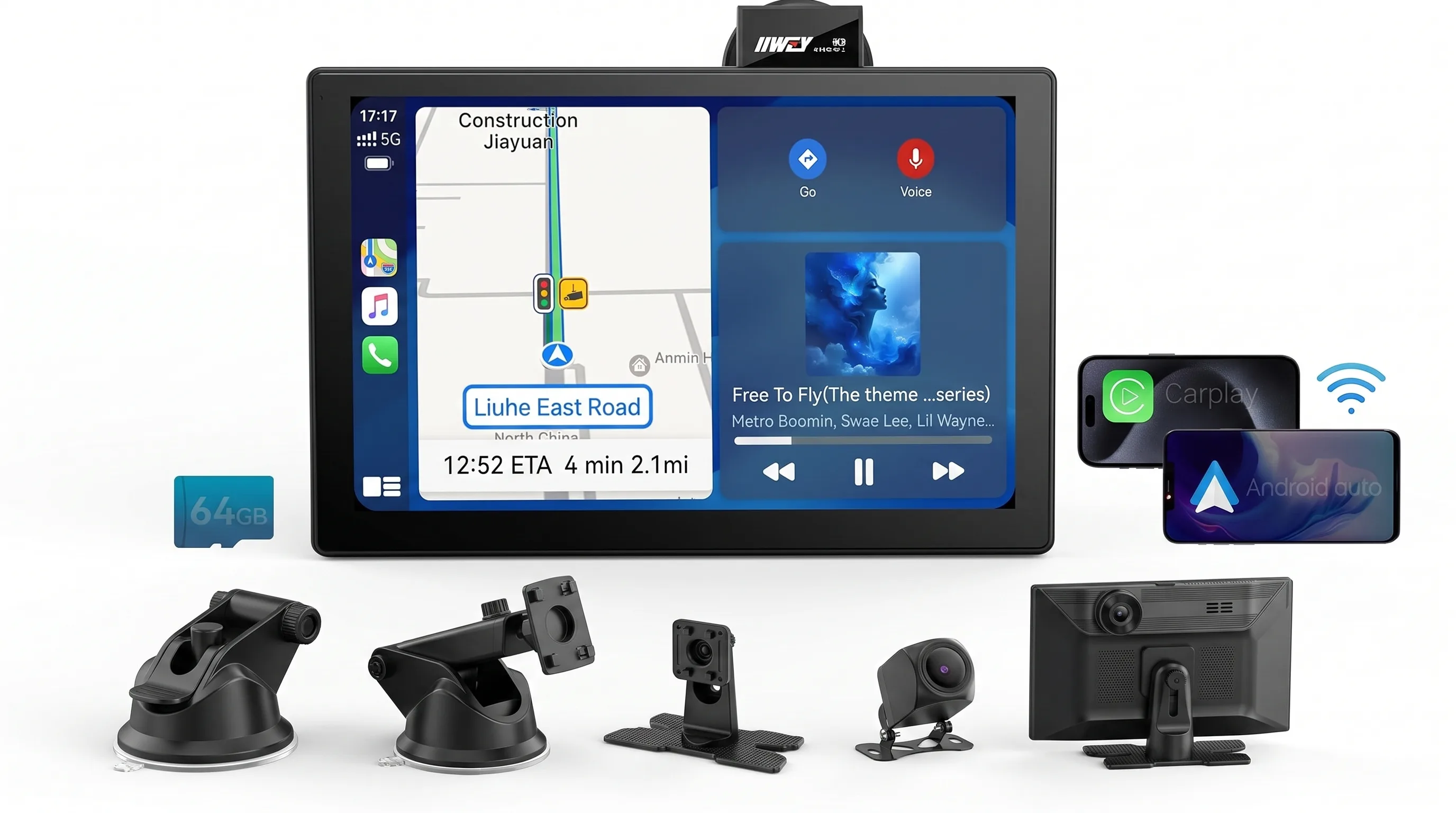 IIWEY iK9 9 Inch Wireless CarPlay Screen